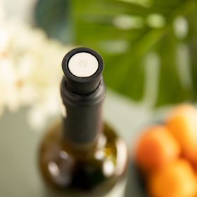 Zestaw zatyczek ALCOLE do wina czarnych, 2 szt. 6 cm