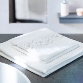 Ręcznik RINES z paskami lureksowymi biały 50x90cm