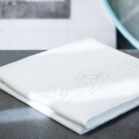 Ręcznik RINES z paskami lureksowymi biały 70x130cm
