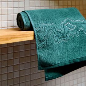 Ręcznik RINES z paskami lureksowymi zielony 50x90cm