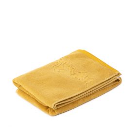 Ręcznik RINES z paskami lureksowymi musztardowy 50x90cm
