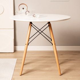 Stół TAVOLO naturalny z białym blatem 80x72cm