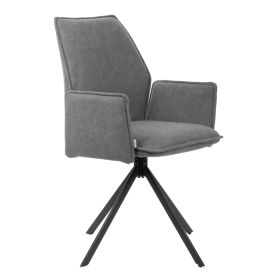 Krzesło LUGRO obrotowe szare 56x60x82 cm