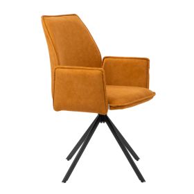 Krzesło LUGRO obrotowe musztardowe 56x60x82 cm