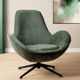 Fotel LUNAIRE obrotowy sztruksowy zielony 86x76x87 cm