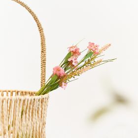 Gałązka sztuczna MEADOW z małymi kwiatkami różowa 53 cm