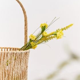 Gałązka sztuczna MEADOW z małymi kwiatkami żółta 53 cm