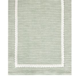 Bieżnik ANIZA bawełniany z koronką 40x160 cm
