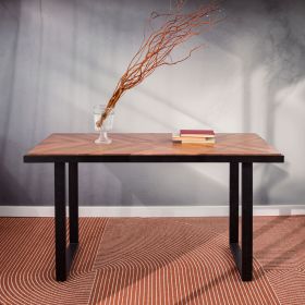 Stół NATTMAL lite drewno akacji + metal 160x80x76 cm