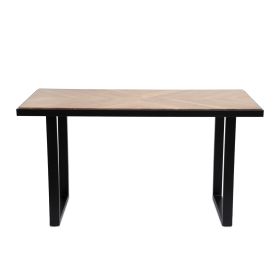 Stół NATTMAL lite drewno akacji + metal 140x70x76 cm