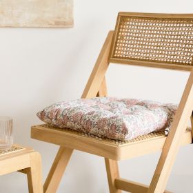 Poduszka na krzesło ALDRA pikowana w kwiatowy wzór 40x40
