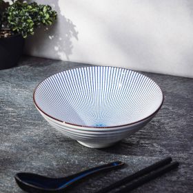 Miska SALADO w paski z brązowym rantem 20,5 cm