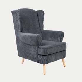 Fotel FOSSBY FASO sztruksowy szary 86x85x108 cm