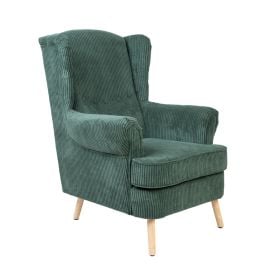 Fotel FOSSBY FASO sztruksowy zielony 86x85x108 cm