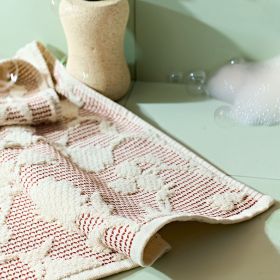 Ręcznik MIRRI bawełniany ceglasty w kwiaty 70x130 cm