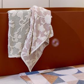 Ręcznik MIRRI bawełniany ceglasty w kwiaty 50x90 cm