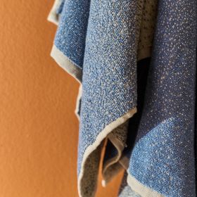 Ręcznik LUELLA bawełniany niebiesko beżowy 70x130 cm