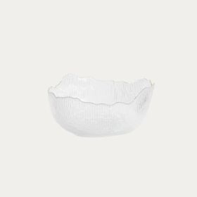 Miska APOLA ryflowana transparentna L 9 cm x 20 cm