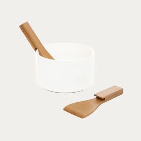 Misa B2 FINCAN do sałat z bambusowymi łyżkami 17 cm