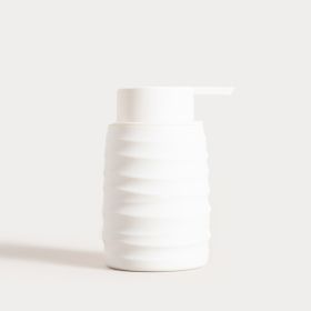 Dozownik TORUS z tłoczeniem biały 8,2x8,2x17 cm