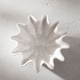 Misa dekoracyjna EVANIA ceramiczna biała 19x19x6 cm