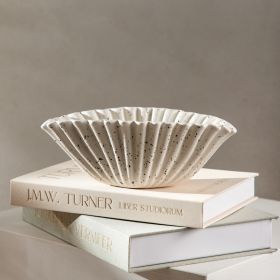 Misa dekoracyjna EVANIA ceramiczna biała 23x14x8,8 cm