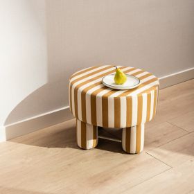 Pufa LUMEN beżowo-biała 50x50x37 cm
