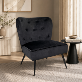 Fotel ELOYA czarny 71x75,5x86 cm