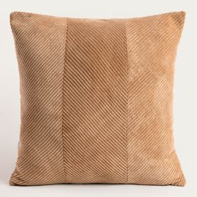 Poszewka FALLERE ze sztruksowym wzorem brązowa 45x45 cm