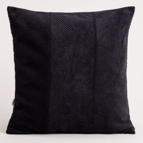 Poszewka FALLERE ze sztruksowym wzorem czarna 45x45 cm