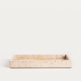 Taca dekoracyjna MARMURI z beżowego marmuru 25x15x3 cm