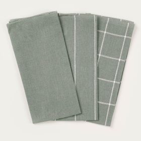 Zestaw ścierek kuchennych MORGAN zielone, 3 szt. 3*45x65 cm
