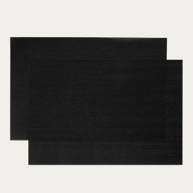 Maty stołowe CLASIC czarne, zestaw 2szt. 30x45 cm