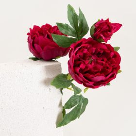 Roślina sztuczna PAEONIA piwonie ciemnoróżowe 81 cm