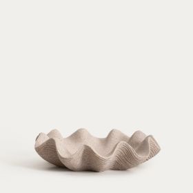 Misa dekoracyjna LUNEA z falami beżowa 26x26x6,5 cm