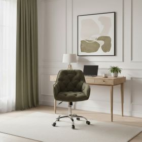 Fotel FUSSY w tkaninie obrotowy zielony 57x61x80-90 cm