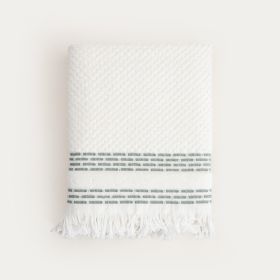 Ręcznik ROSOP boho z pistacjowymi paskami 70x130 cm