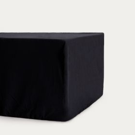 Prześcieradło LAUKO renforce czarne 180x200 cm