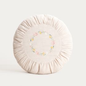 Poduszka BANF ecru bawełniana z dekoracyjnym haftem 38cm