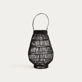 Lampion KOLIS solarny czarny z linki 21x31 cm