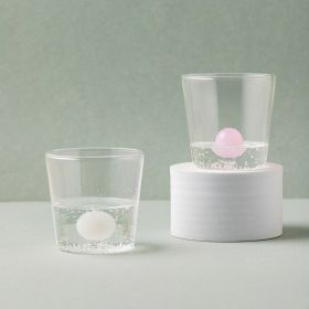 Szklanka PALLORA z białą kulką w środku 0,3 l