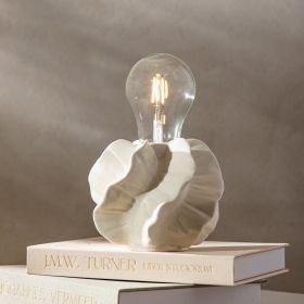 Lampka LED KALASA z odkrytą żarówką biała 16x22 cm