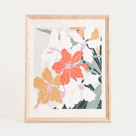 Obraz SAARO z kwiatami hibiskusa 40x50x2cm