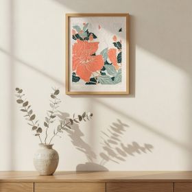 Obraz SAARO z kwiatem 40x50x2cm