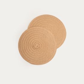 Maty stołowe CORD beżowe, zestaw 2 szt. 38 cm