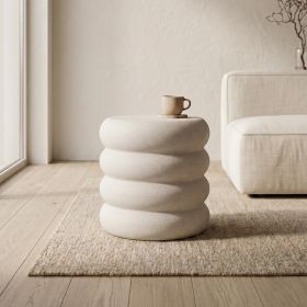 Stolik kawowy SOLTRE metalowy ecru 37,5x37,5 cm