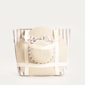 Zestaw TAVI torba plażowa + kapelusz 38x49x14cm