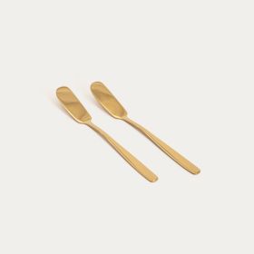 Zestaw nożyków ABELE do masła złotych, 17 cm 2 szt.