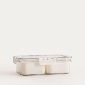 Pojemnik plastikowy GASPARI z wkładami prostokątny 23,5x16,5x7 cm