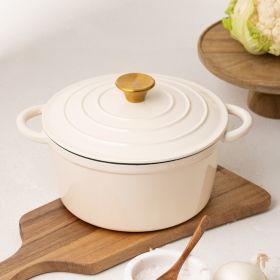 Garnek żeliwny ANDREAS beżowy tradycyjny 24 cm 4 l